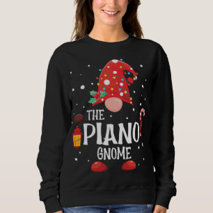 Sweatshirt Piano Gnome Matching Famille Noël Gnome Pa
