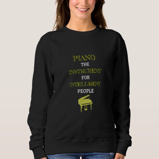 Sweatshirt Piano Instrument For Intelligent People Retro Lime (Devant)