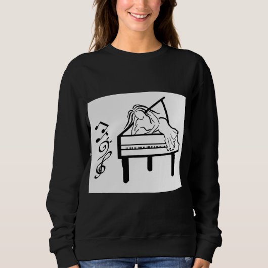Sweatshirt Piano Lady (Devant)