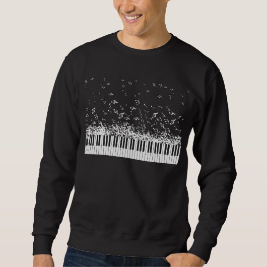 Sweatshirt Piano Music Notes Instrument Musicien Pianiste (Devant)