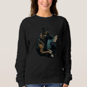 Sweatshirt Piano playing Belgian Malinois (Devant)