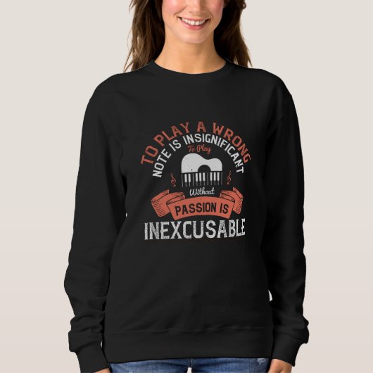Sweatshirt Piano - Sans Passion Est Inexcusable (Devant)