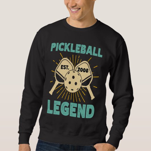 Sweatshirt Pickleball Legend Est 2008 Vintage Retro  Legendar (Devant)