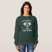 Sweatshirt Pickleball Paddle Ball Fort Myers Floride Custom (Devant entier)