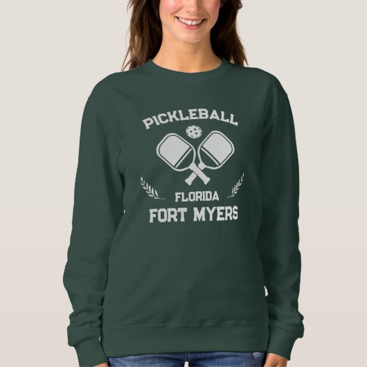 Sweatshirt Pickleball Paddle Ball Fort Myers Floride Custom (Devant)