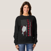 Sweatshirt Pickleball Paddle Patriotic US Flag 4Th Of July 1 (Devant entier)