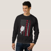 Sweatshirt Pickleball Paddle Patriotic US Flag 4Th Of July 1 (Devant entier)
