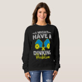 Sweatshirt Pickleball Player A Dinking Problème Pickleball (Devant entier)