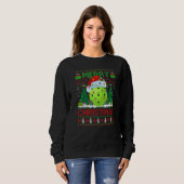 Sweatshirt Pickleball  Xmas Tree Ugly Santa Pickleball Christ (Devant entier)