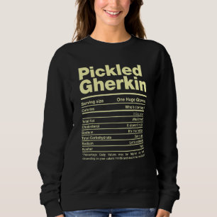 Sweatshirt Pickled Gherkin Nutrition Facts Hanoukka Jewish F