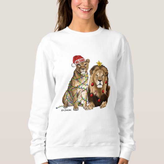 Sweatshirt Pie de lions de vacances (Devant)