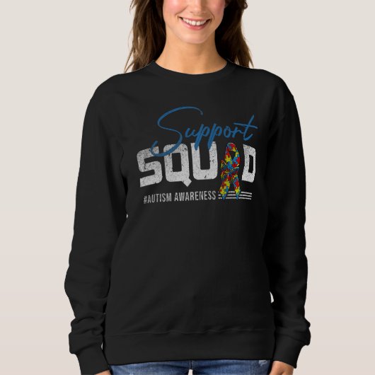 Sweatshirt Pièce de puzzle de ruban de l'équipe de soutien de (Devant)