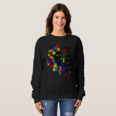 Sweatshirt Pièce de Puzzle Sensibilisation sur l'autisme de t (Devant entier)