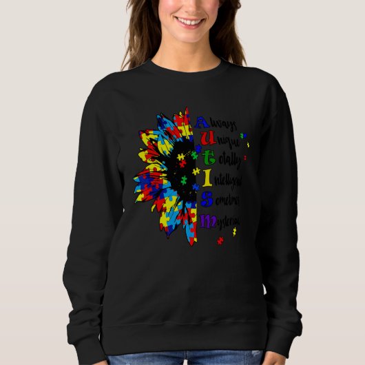 Sweatshirt Pièce de Puzzle Sensibilisation sur l'autisme de t (Devant)