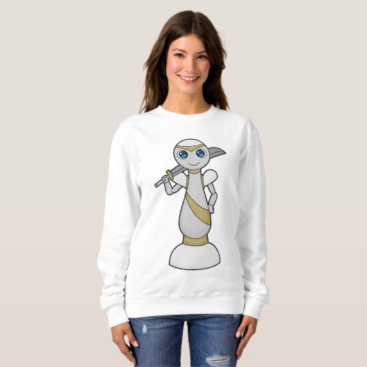 Sweatshirt Pièce d'échecs Épée de Paon Échecs (Devant entier)