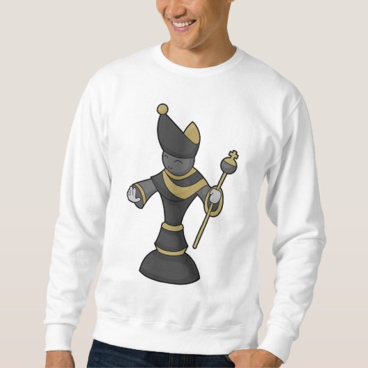 Sweatshirt Pièce d'échecs Fou Crosse d'évêque Échecs (Devant)