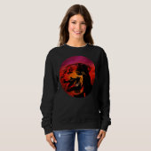 Sweatshirt Pièce Silhouette Rottweiler (Devant entier)
