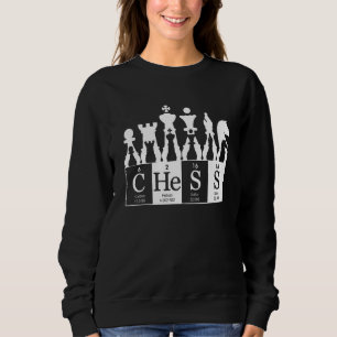 Sweatshirt Pièces d'échecs Éléments du tableau périodique Po