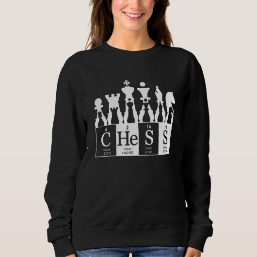 Sweatshirt Pièces d'échecs Éléments du tableau périodique  Po (Devant)
