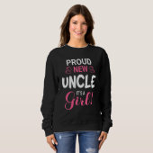 Sweatshirt Pieds bébé Mère enceinte Fière Nouveau Oncle C'est (Devant entier)