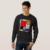 Sweatshirt Piet Mondrian - Composition avec grand plan rouge (Devant entier)