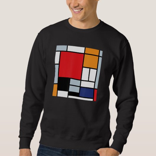 Sweatshirt Piet Mondrian - Composition avec grand plan rouge (Devant)