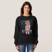 Sweatshirt Pig Gym Weight Training Deadlift  1 (Devant entier)