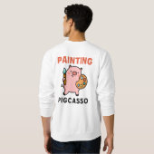 Sweatshirt Pigcasso Cute Painting Pig Cartoon Art (Dos entier)