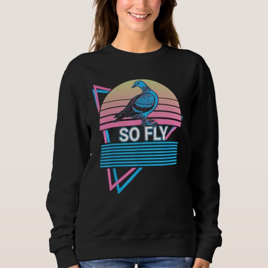 Sweatshirt Pigeon Retro So Fly (Devant)