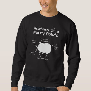 Sweatshirt Piggy Hamster Fluffy Fluffy Anatomie D'Un UF