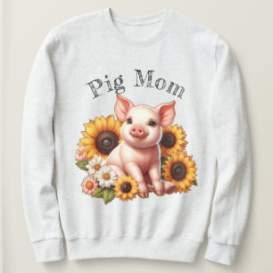 Sweatshirt Piglet Adorable Entouré De Tournesols Vibreants