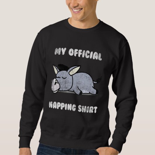 Sweatshirt Pijamas de sommeil Napping donkey de nuit (Devant)
