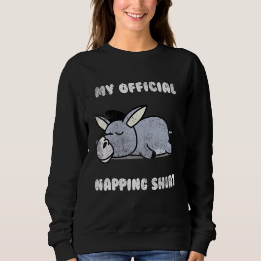 Sweatshirt Pijamas de sommeil Napping donkey de nuit (Devant)