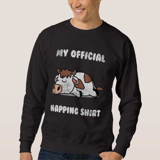 Sweatshirt Pijamas endormis Vache de nuit (Devant)