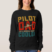 Sweatshirt pilot for dad father aviation airplane pilot (Devant)
