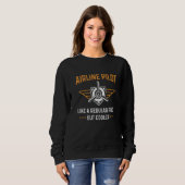 Sweatshirt Pilote D'Aviation Pour Pilote (Devant entier)