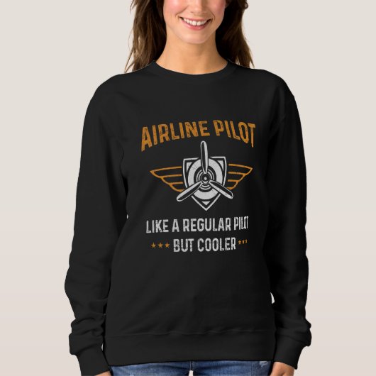 Sweatshirt Pilote D'Aviation Pour Pilote (Devant)