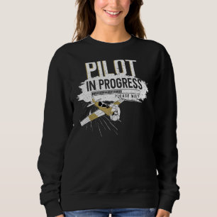 Sweatshirt Pilote d'avion futur pilote pilote Vintage en prog