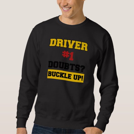 Sweatshirt Pilote de voiture de course de course de course à (Devant)