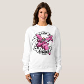 Sweatshirt Pilote Love Bomber Rose (Devant entier)