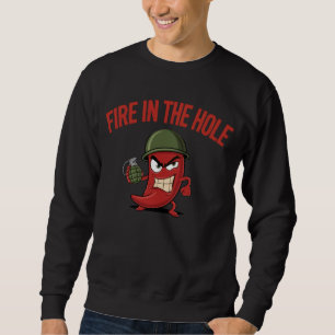 Sweatshirt Piment épicé Poivre Drôle Adulte Épicé Nourriture
