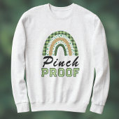 Sweatshirt Pinch Proof St Patrick's Day Green Rainbow Plaid