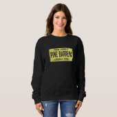 Sweatshirt Pine Barrens New Jersey Retro Permis Nj En Perte (Devant entier)