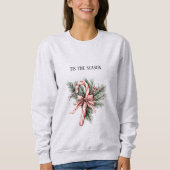 Sweatshirt Pine Tree Candy Cane Red Christmas (Devant)
