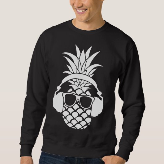 Sweatshirt Pineappa Fruit Beach Bar Sunny Funny Vacation Mod (Devant)