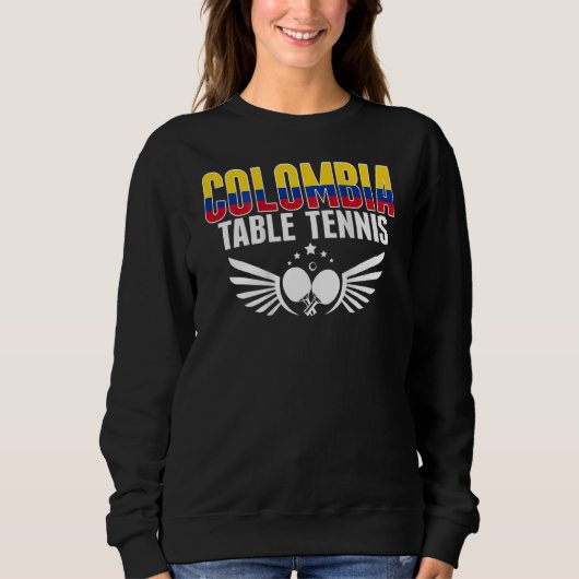 Sweatshirt Ping Pong Colombie Supporters de Tennis de Table (Devant)