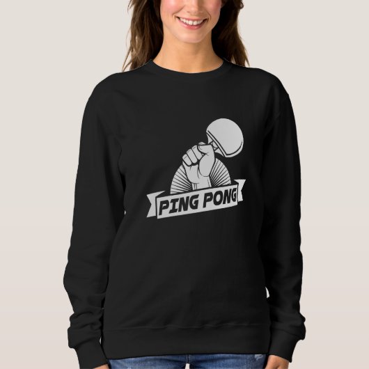 Sweatshirt Ping Pong Racket Paddle Ball Jeu de Table Pennis P (Devant)