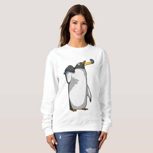Sweatshirt Pingouin à hockey (Devant entier)