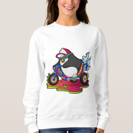 Sweatshirt Pingouin as Biker (Devant)