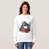 Sweatshirt Pingouin as Biker (Devant entier)